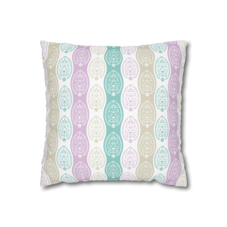 Czech Folklore Eggs Pastel Pillow