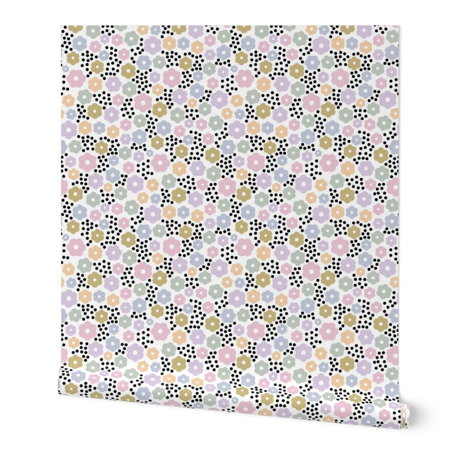 Polka Dot Pastel Floral